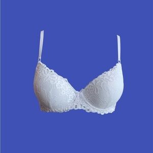 Hush Intimates White Lace Padded Bra 38C